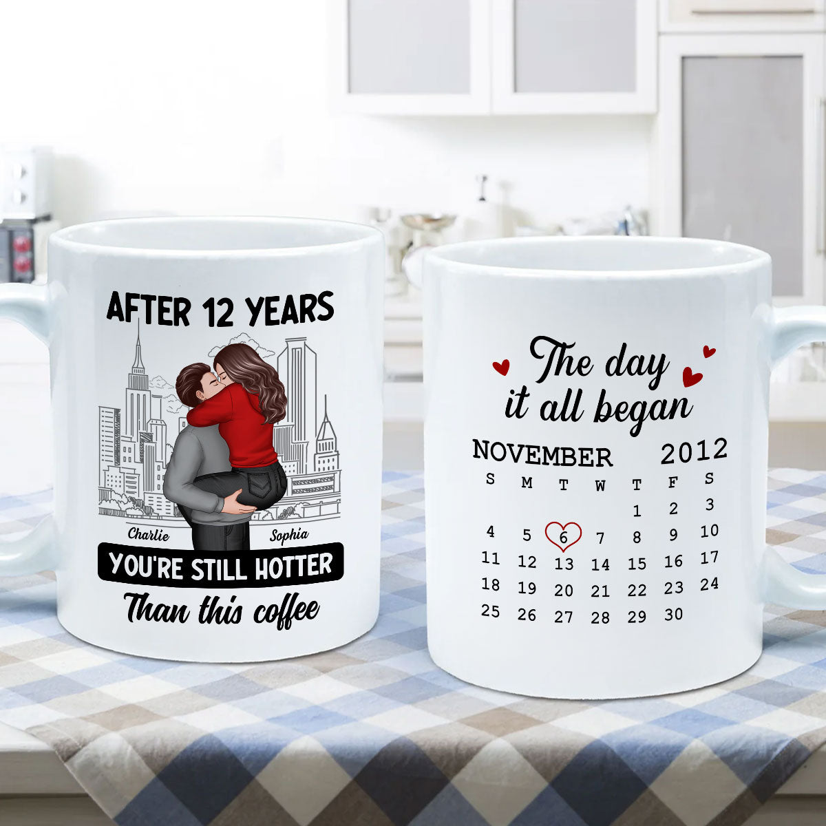 You're Still Hotter Than This Coffee Calendar Anniversary Gift For Couple  Gift Personalized Mug