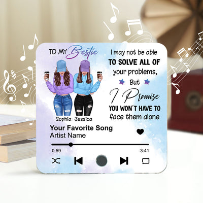 To My Bestie Personalized Personalized Music Fridge Magnet, Heartfelt Gift For Best Friends, BFF