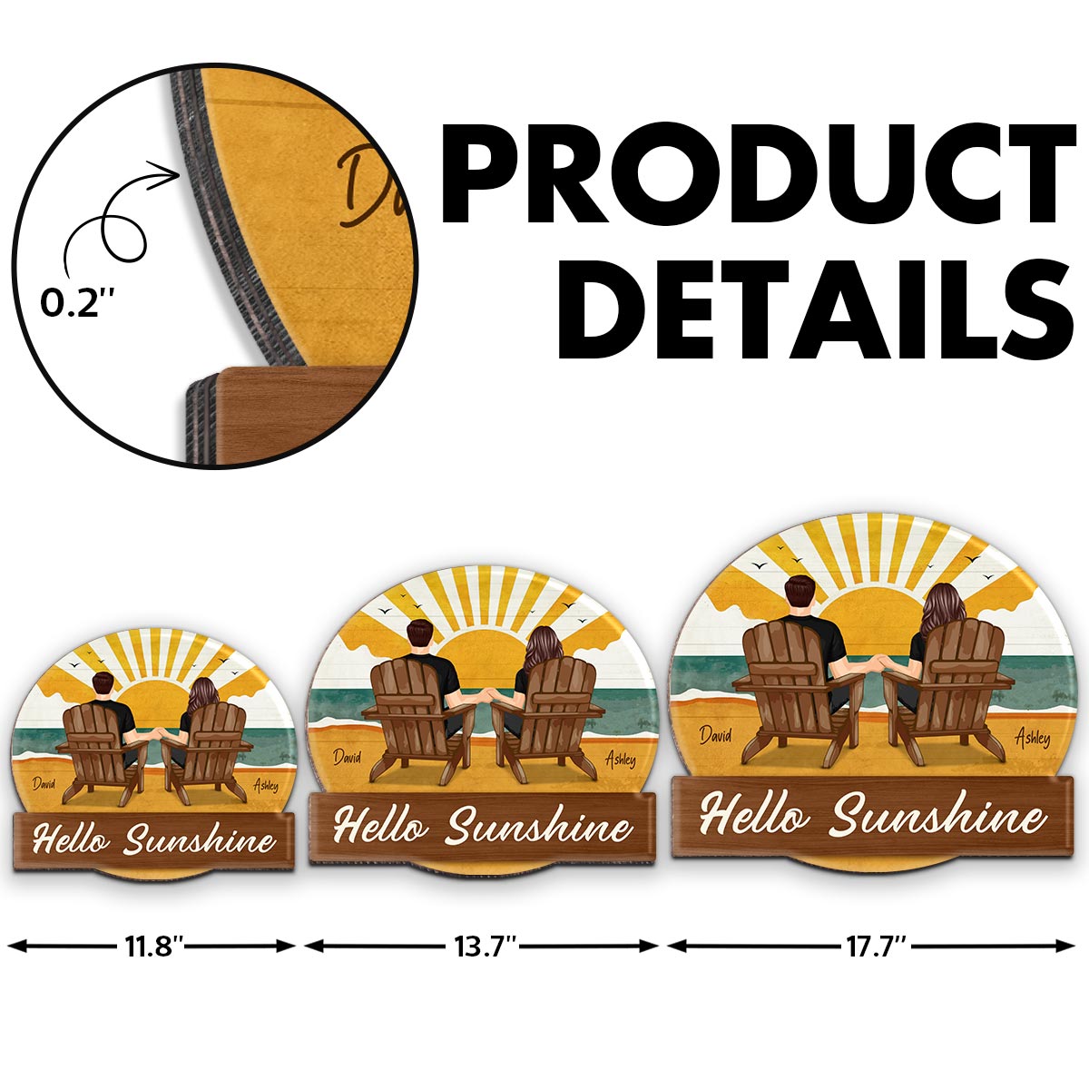 Summer Decor Wreaths Couple Beach Rustic Personalized Wooden Sign