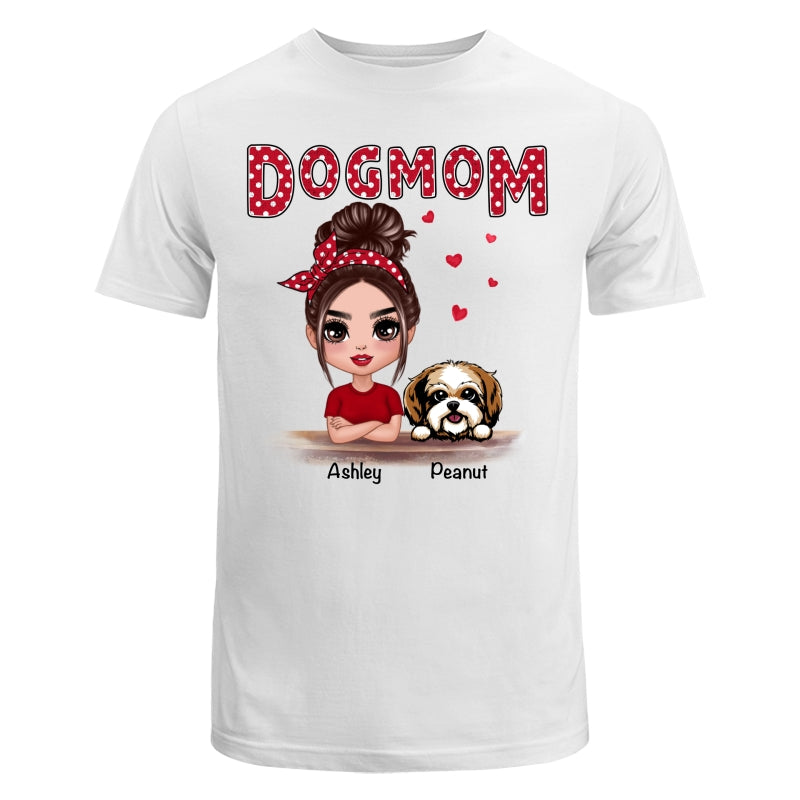 Polka Dot Doll Dog Mom Personalized Shirt