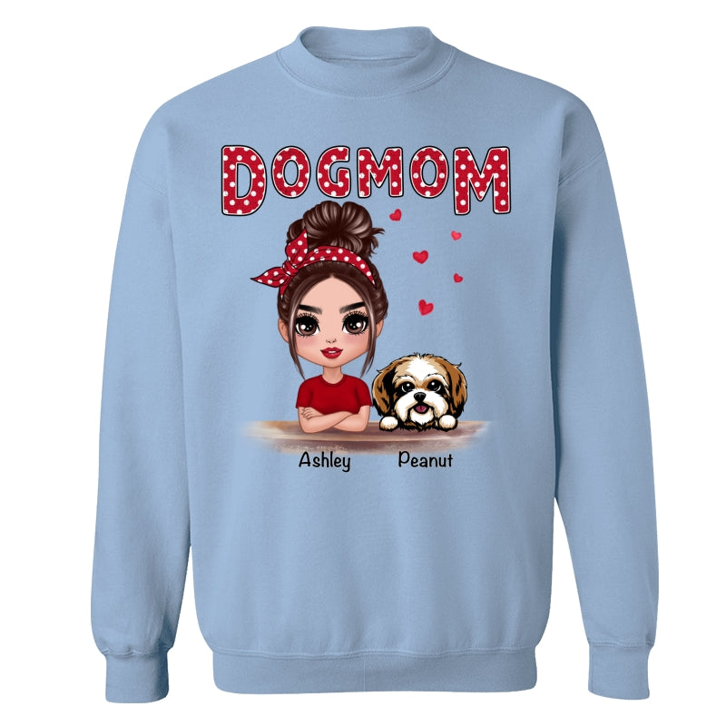 Polka Dot Doll Dog Mom Personalized Shirt