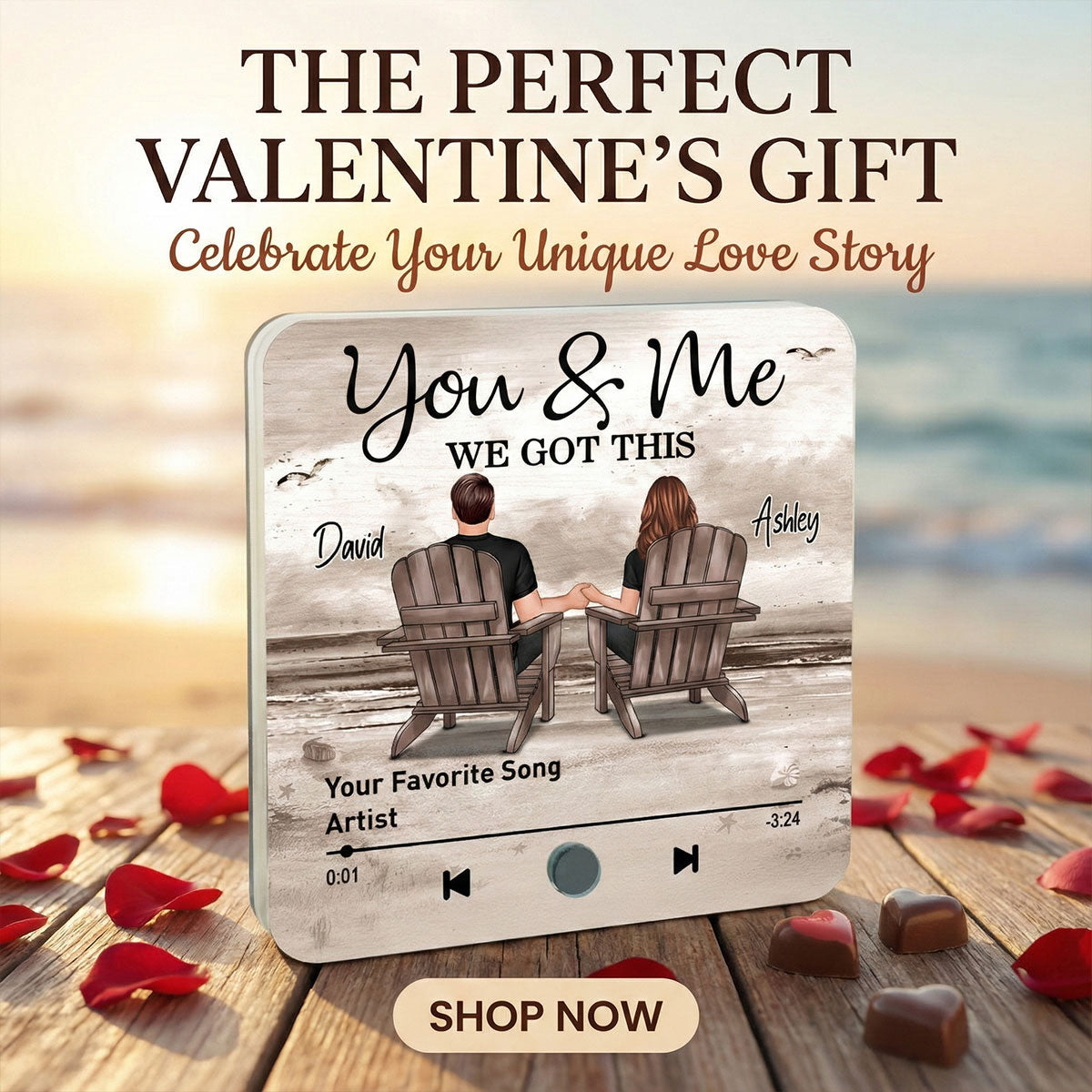 Couple You & Me We Got This Retro Personalized Music Fridge Magnet, Heartfelt 2025  Gift For Couple, For Him, For Her, Boyfriend, Girlfriend, Husband, Wife