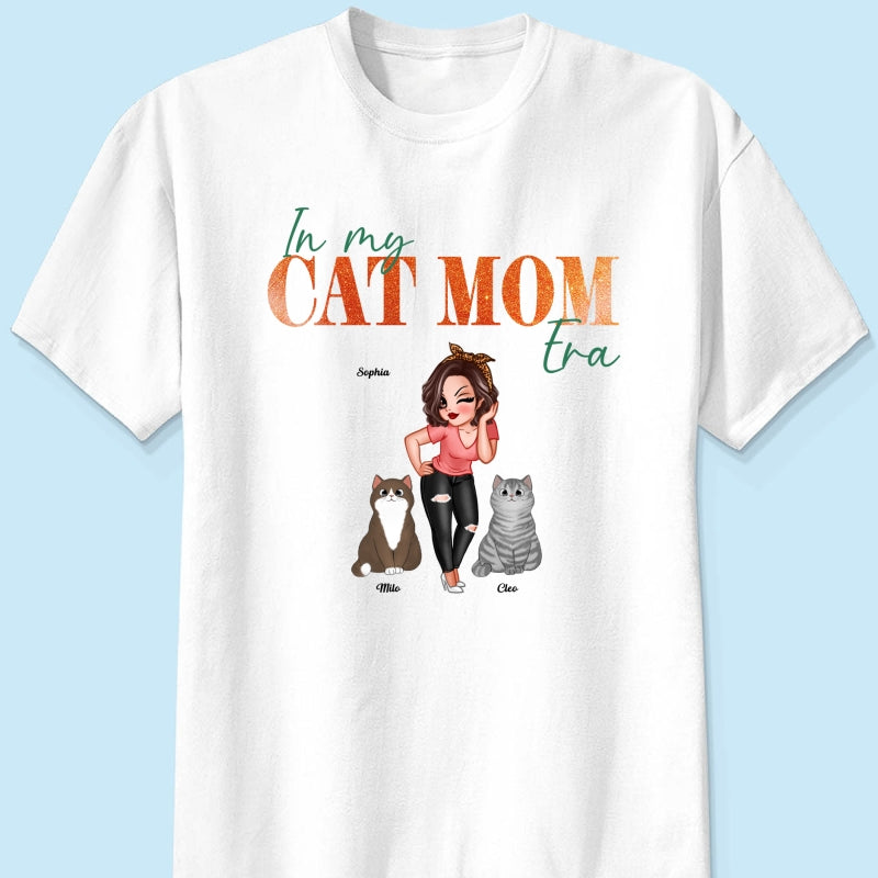 In My Cat Mom Era Pretty Woman & Fluffy Cats - Personalized Shirt