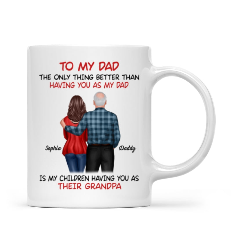 To My Dad From Daughter Happy Father‘s Day Personalized Mug