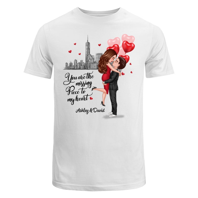 The Missing Piece To My Heart Valentine‘s Day Gift For Him, Gift For Her Personalized Shirt