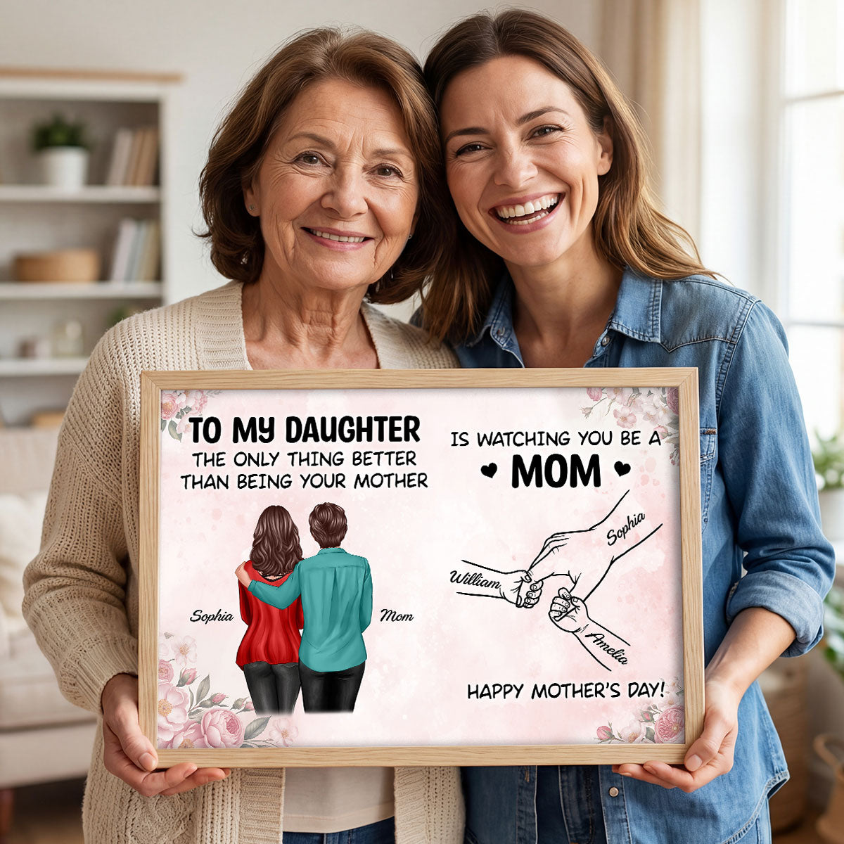 From Mom To Daughter Watching You Be A Mom - Personalized Poster - Mother's Day Gift For Daughter