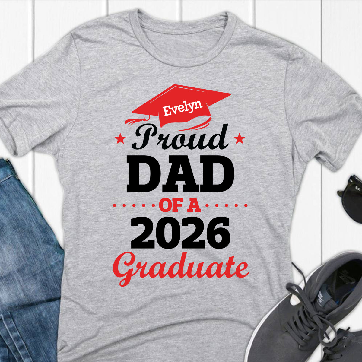 Proud Family Of Graduate Graduation Senior Mom Dad Grandma Grandpa Personalized Shirt