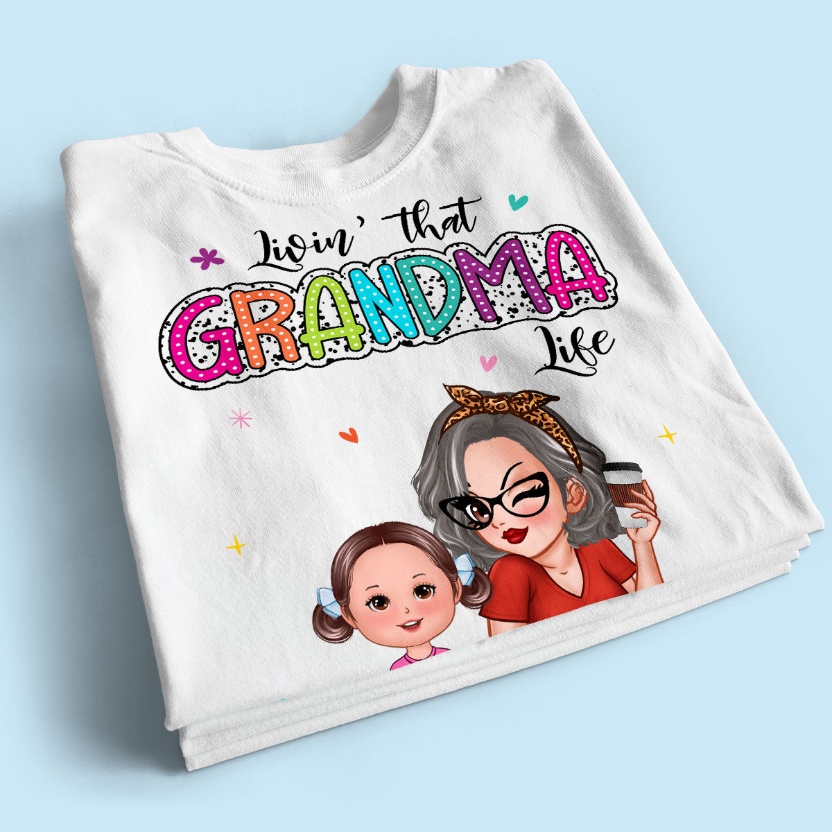 Livin' That Grandma Life Summer Vibe Dalmatian Dots Sassy Woman & Kids Personalized Shirt