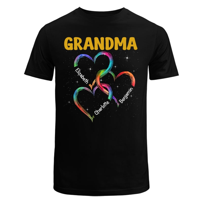 Grandma Mom Hearts Joined Together Personalized Shirt