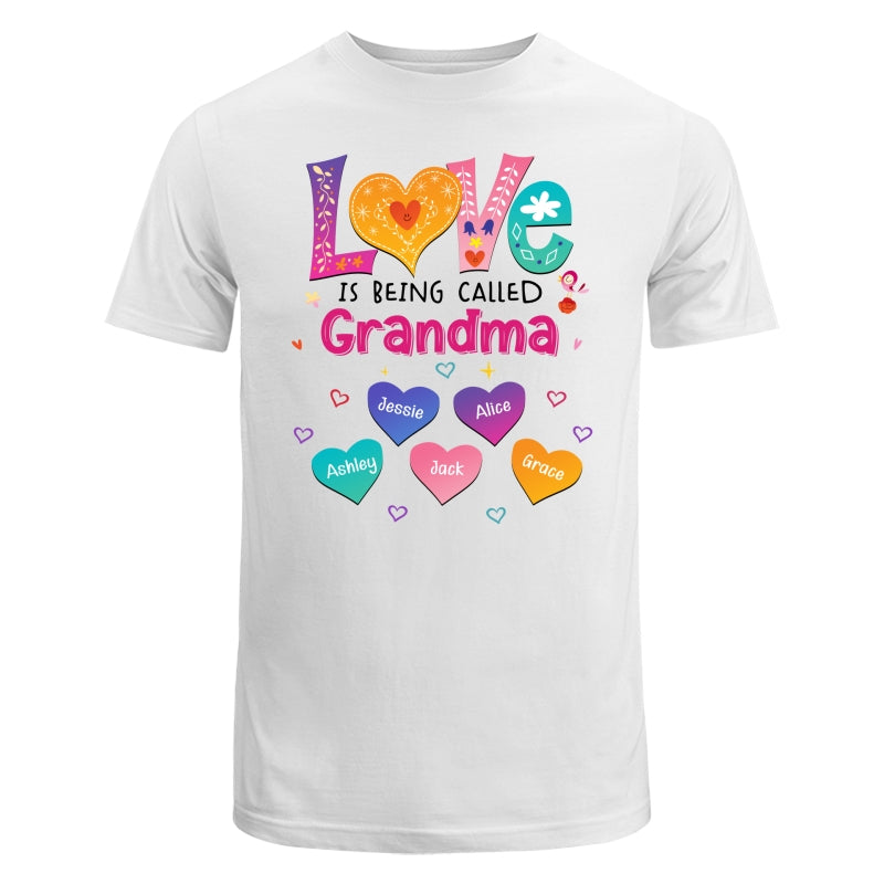 Love Being Called Mom Grandma Colorful Pattern Personalized Shirt