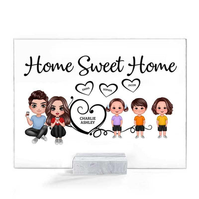 Home Sweet Home Doll Family Personalized Acrylic Plaque
