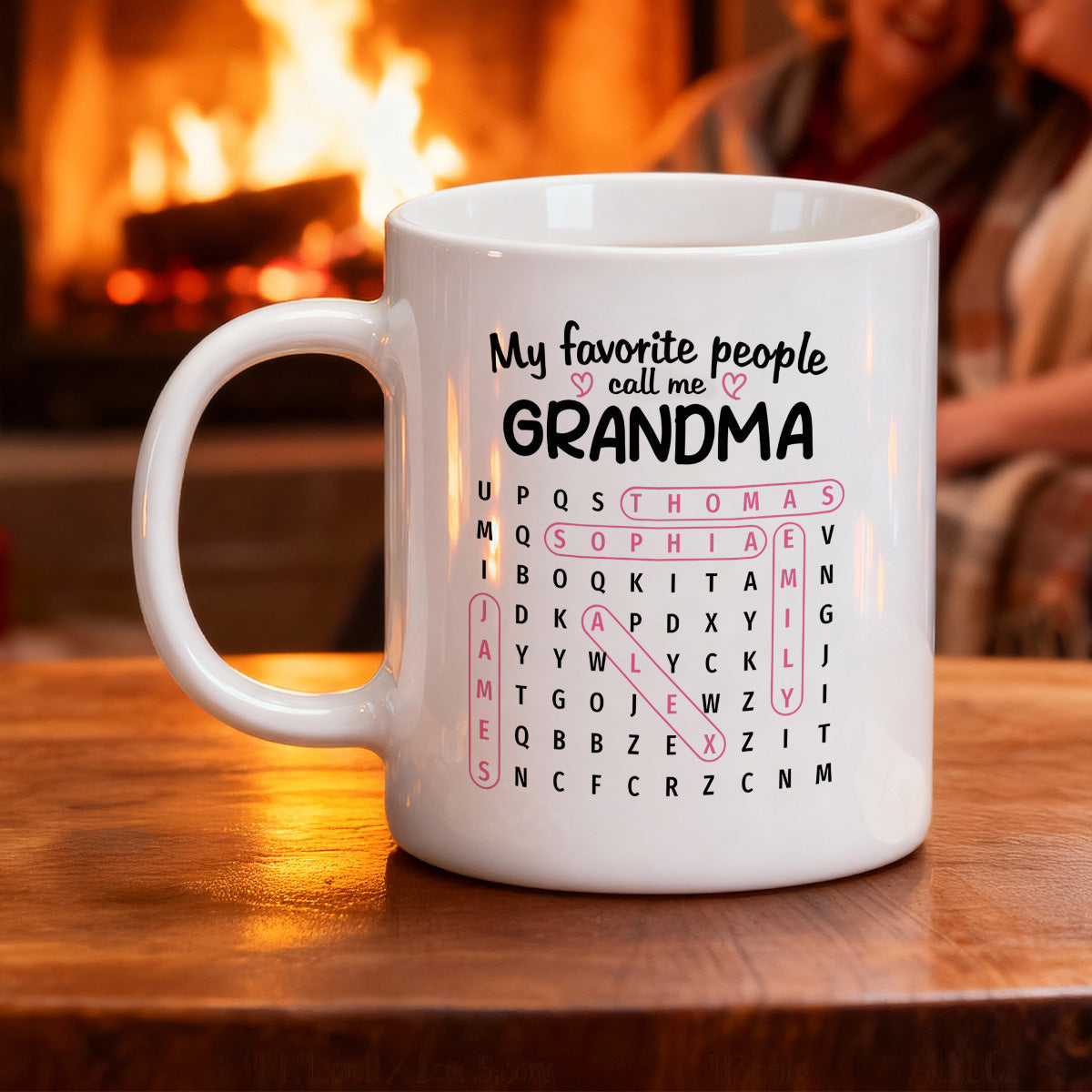 Favorite People Call Me Grandma Word Search Puzzle - Personalized Mug - Mother's Day Gift For Grandma