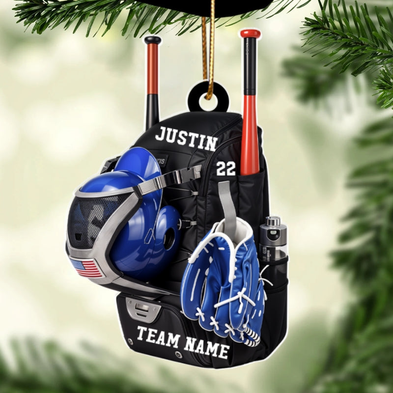 Custom Sports Keepsake - Personalized 3D Sport Acrylic Ornament - Christmas Gift for Son, Daughter, Grandson, Granddaughter