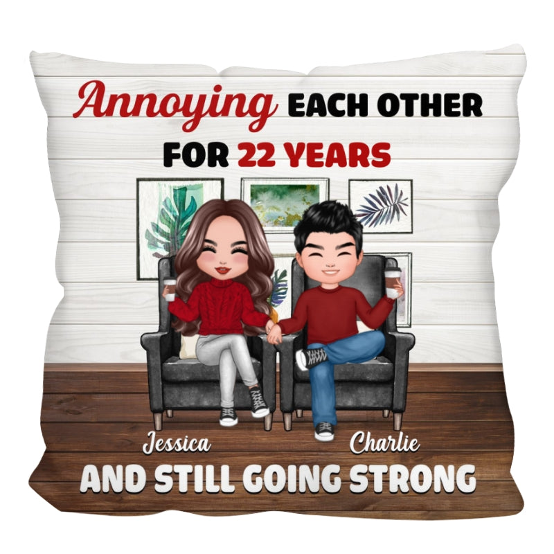 Annoying Each Other Couple In House Personalized Pillow (Insert Included)