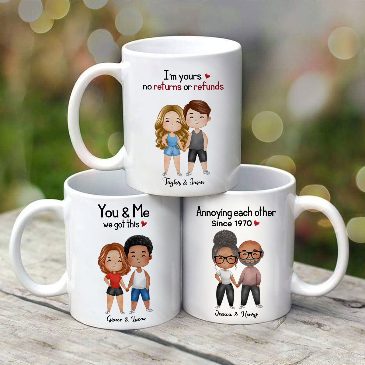Watercolor Couple Gift For Him Gift For Her Personalized Mug