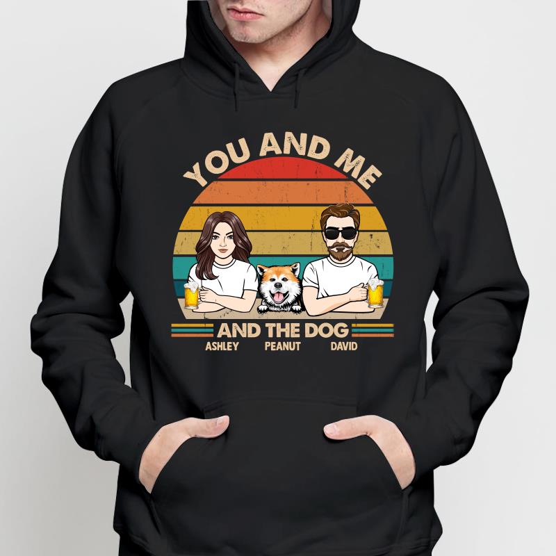 Couple And Dogs Retro Personalized Shirt