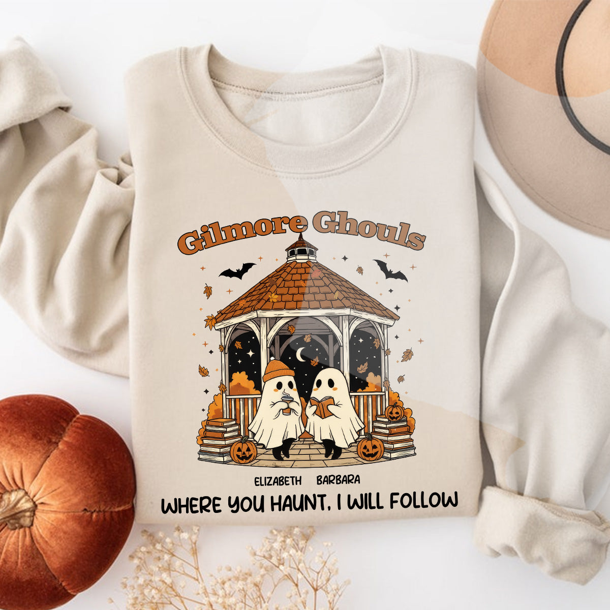 Where You Hunt I Will Follow Besties Ghouls Personalized Sweatshirt, Halloween Matching Shirt For Best Friends