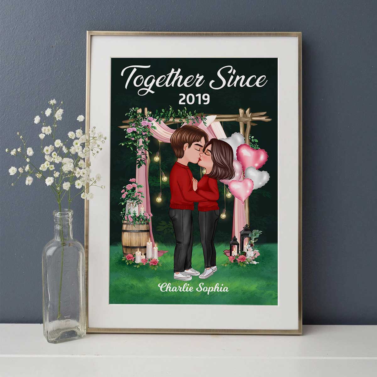 Couple Together Personalized Poster - Valentine‘s Day Gift For Him, For Her