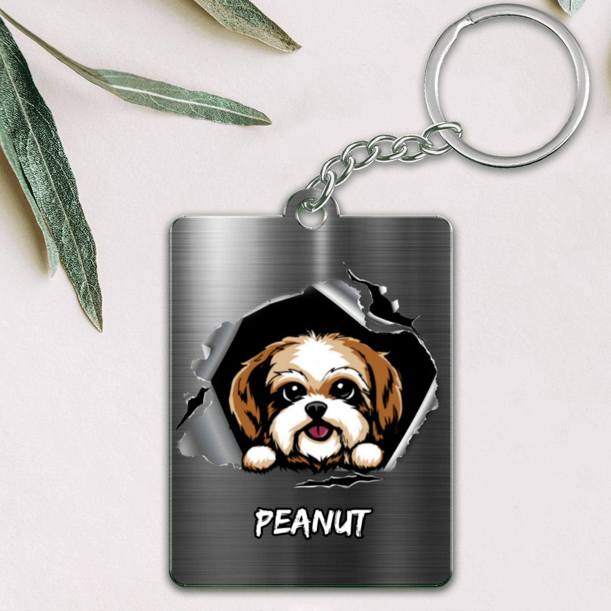 Dogs Scratch Personalized Acrylic Keychain