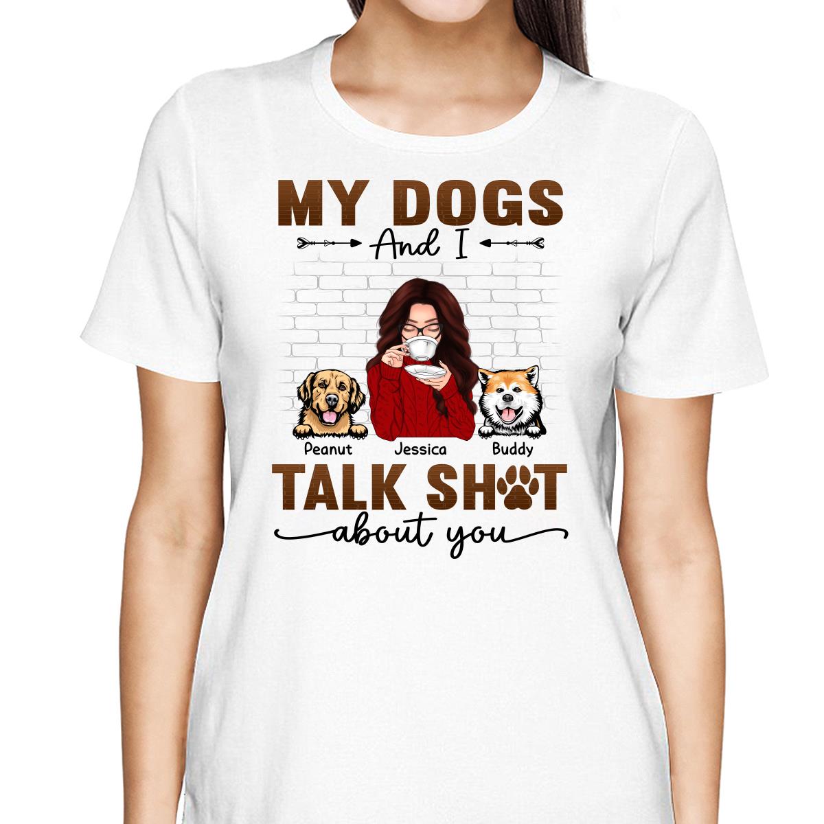 Talking Peeking Dog Mom Brick Personalized Shirt