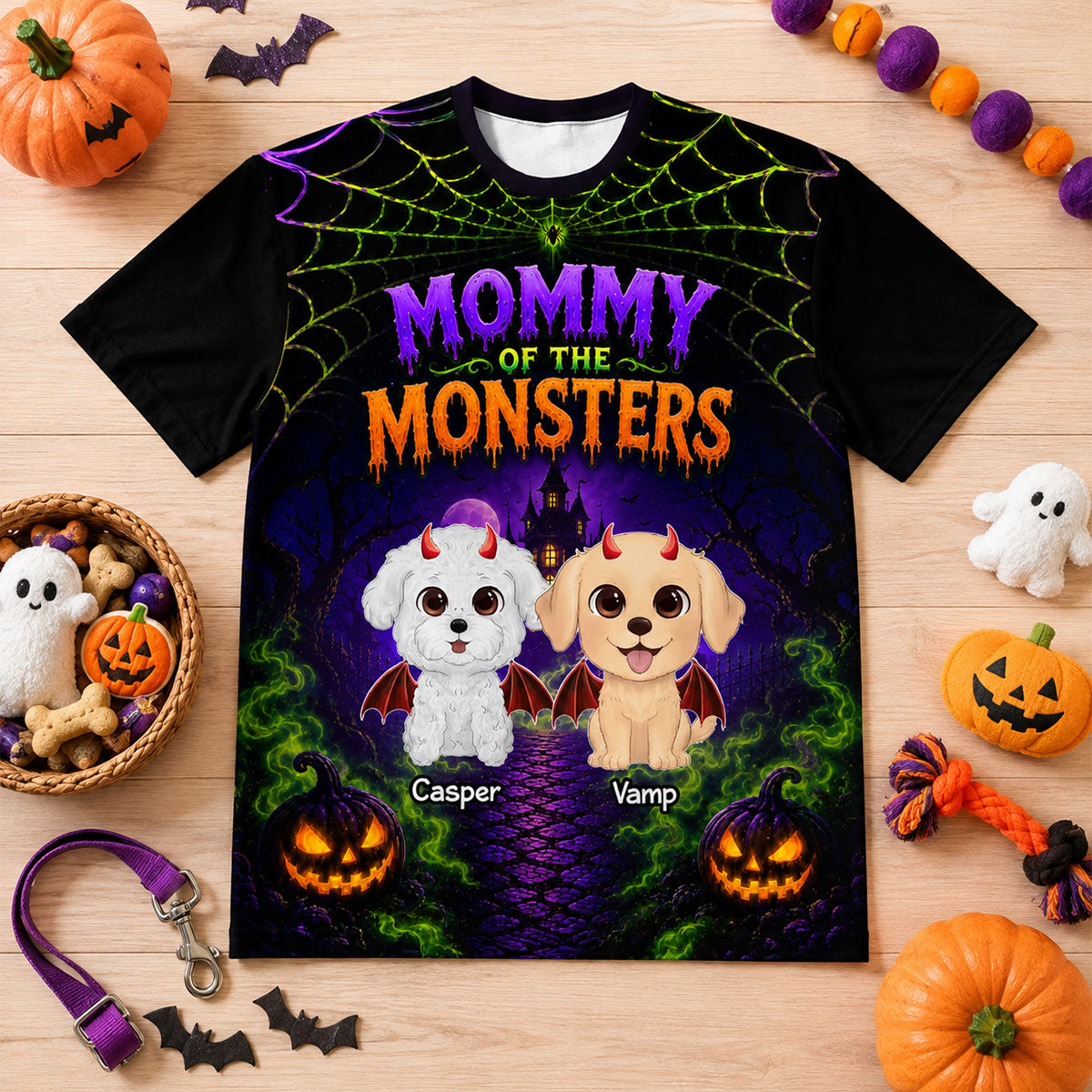 Trending Spooky Dog Mom - Personalized Shirt - Halloween Gift For Dog Moms, Wife