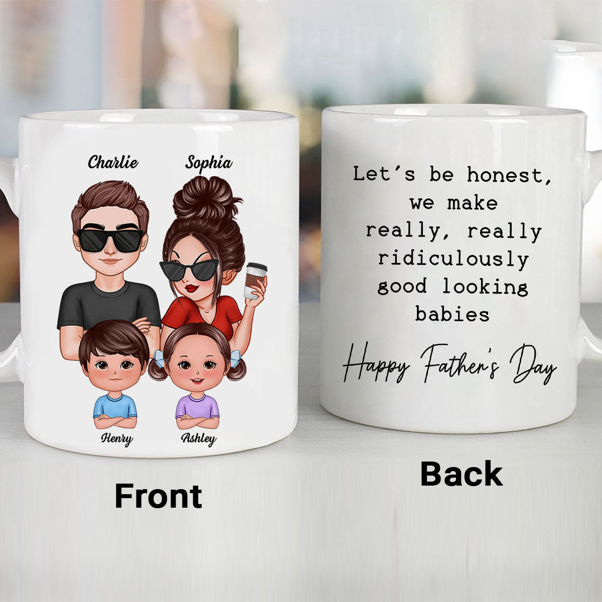 No One Else I‘d Rather Raise Kids With Funny Father’s Day Gift For Husband Personalized Mug