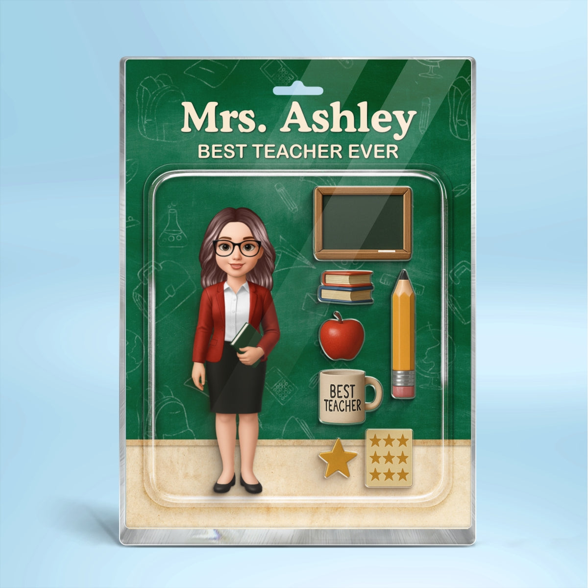 Teacher Action Figure Personalized Acrylic Block, Back To School Gift, Teacher Appreciation Gift