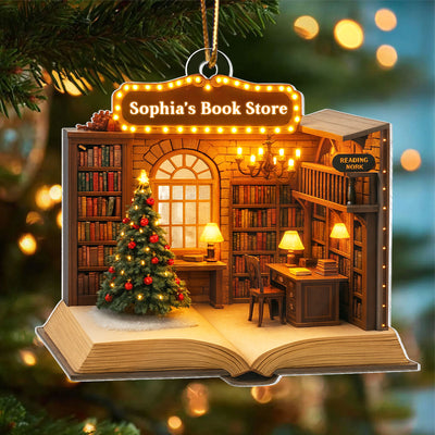 Where Stories Feel Like Home – Personalized Acrylic Ornament – Thoughtful Gift for Readers & Writers, Teachers