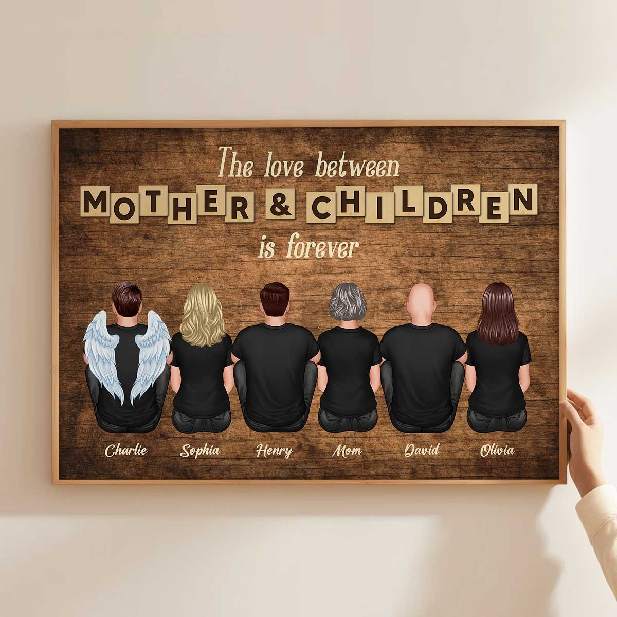 The Love Between Mother & Daughters Sons Is Forever Personalized Poster, Heartfelt Gift For Mom
