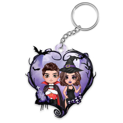 Halloween Couple Dry Twigs Personalized Acrylic Keychain