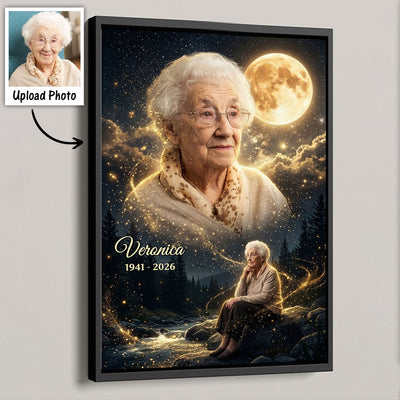Unshadowed Moon - Personalized Poster - Custom Photo, Memorial Sympathy Gift