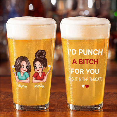 Are We Drunk Sassy Besties Personalized Beer Glass, Funny Birthday's Gift For Besties