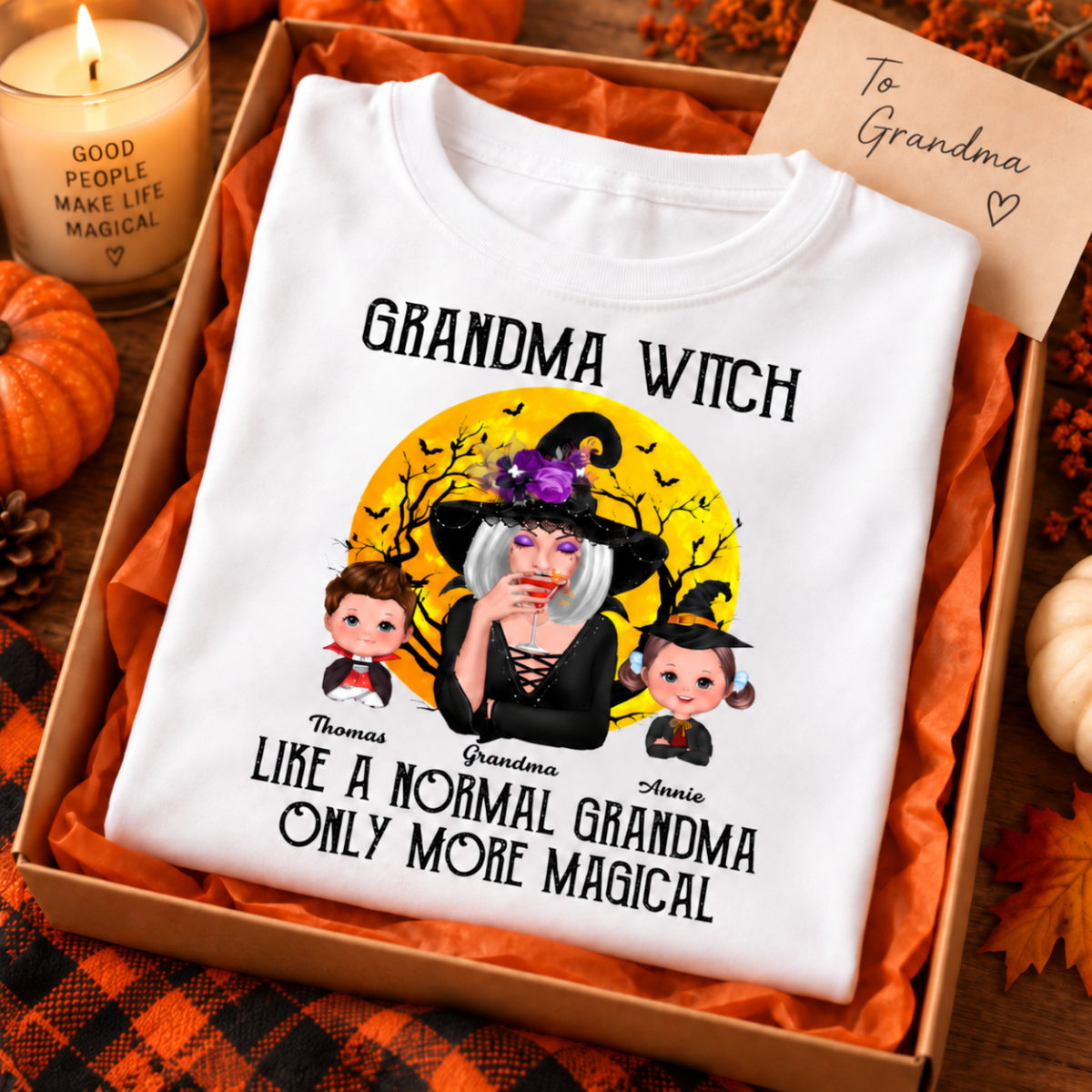 Grandma Witch Like Normal Grandma More Magical Halloween Personalized Shirt