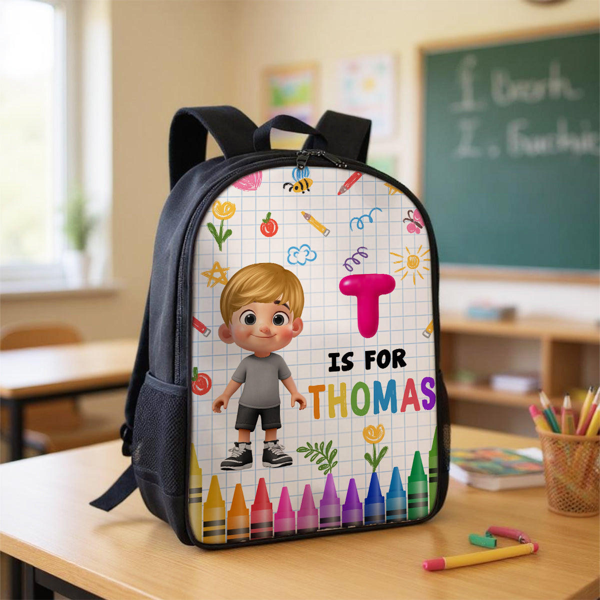 School Kid's Name Personalized Kid Backpack, Back To School gift