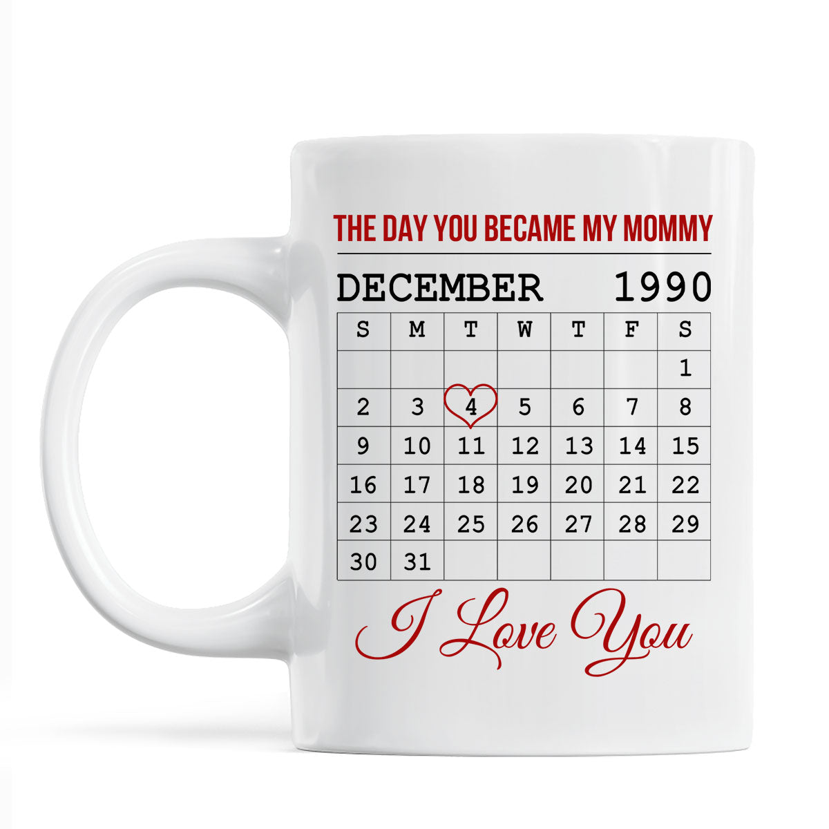 The Day You Became Calendar Family Gift Personalized Mug