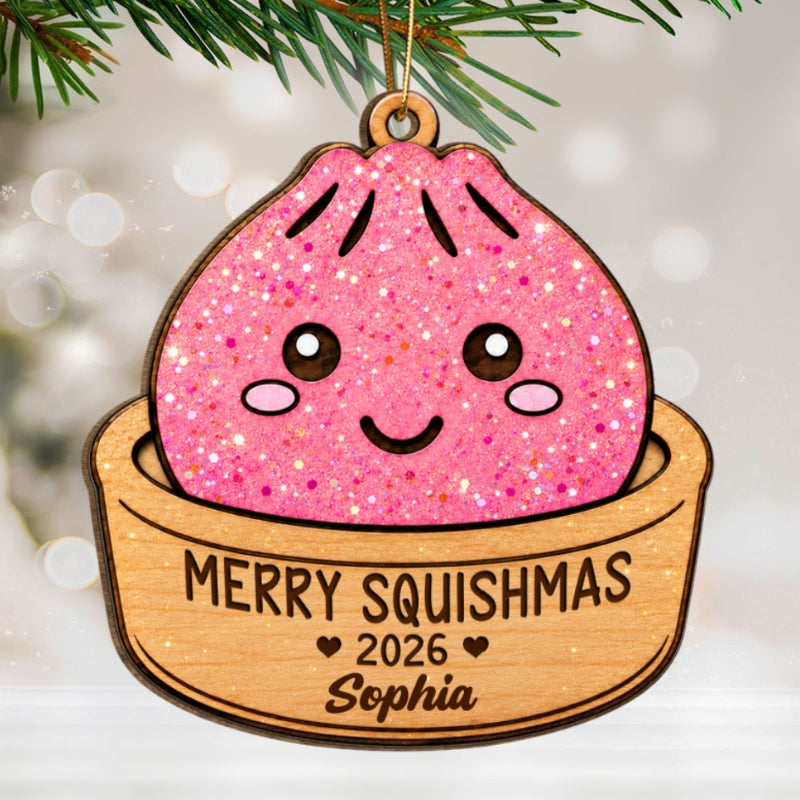 The Year Of Squishy 2026 - Personalized Wooden Ornament - Funny Viral Squishy Christmas Gift For Kids, Teen