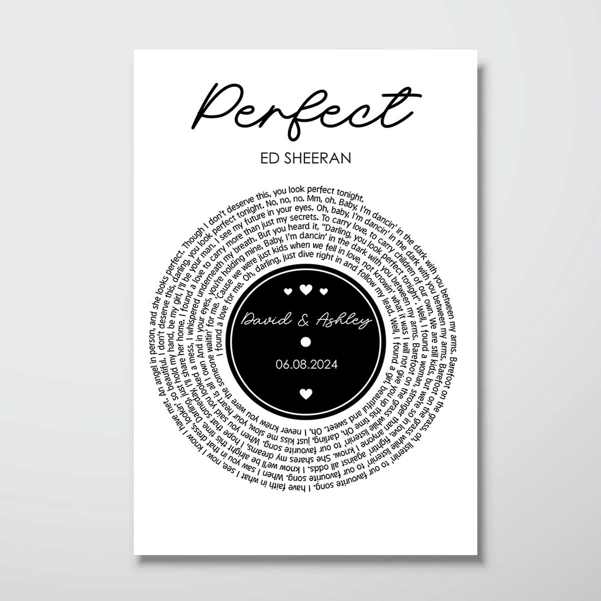 Couple Favorite Song Vinyl Record Personalized Poster, Heartfelt 2025  Gift For Couple, For Him, For Her