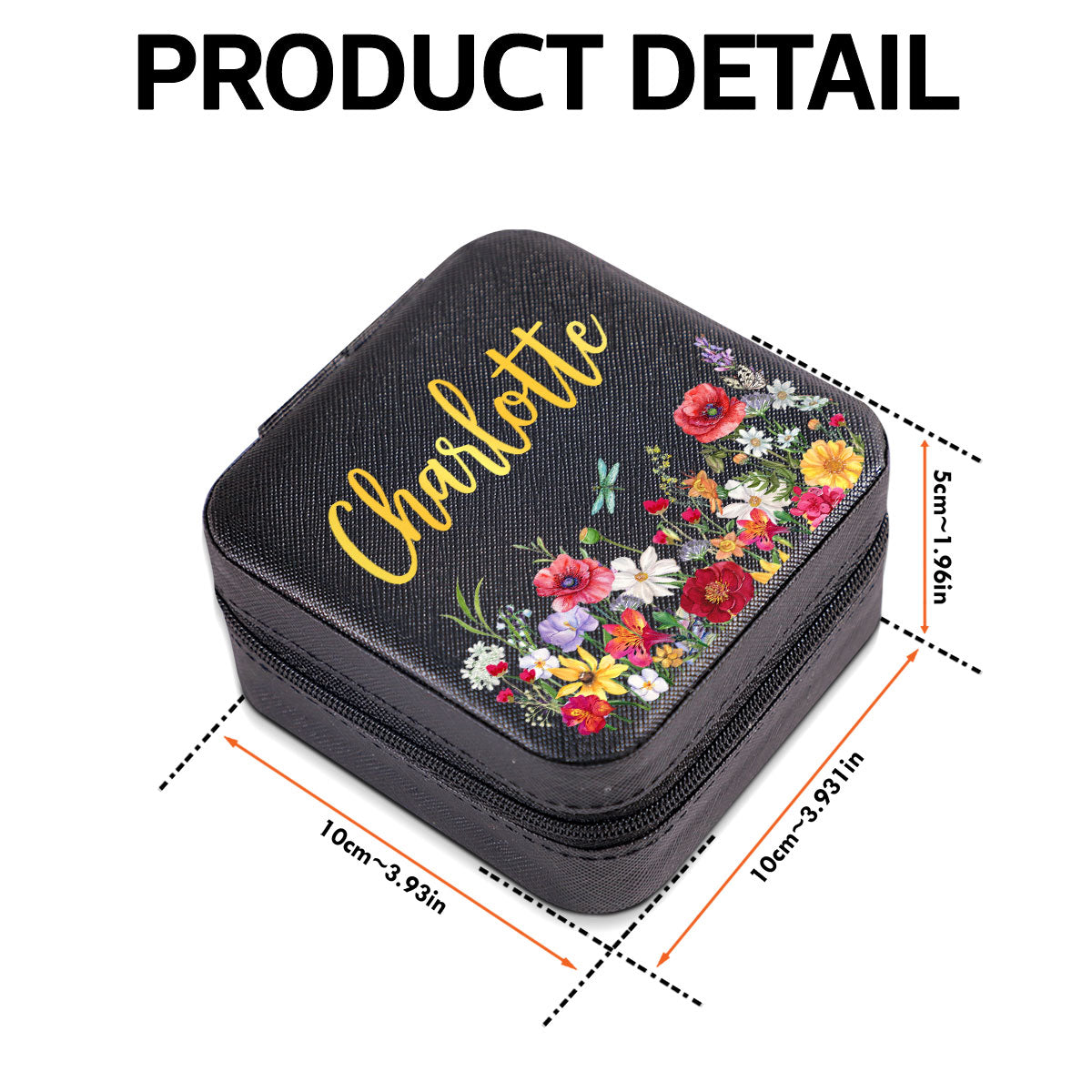 Woman Wild Flower Personalized Jewelry Box, Birthday Gift, Gift For Grandma, Besties, Sisters, Daughters