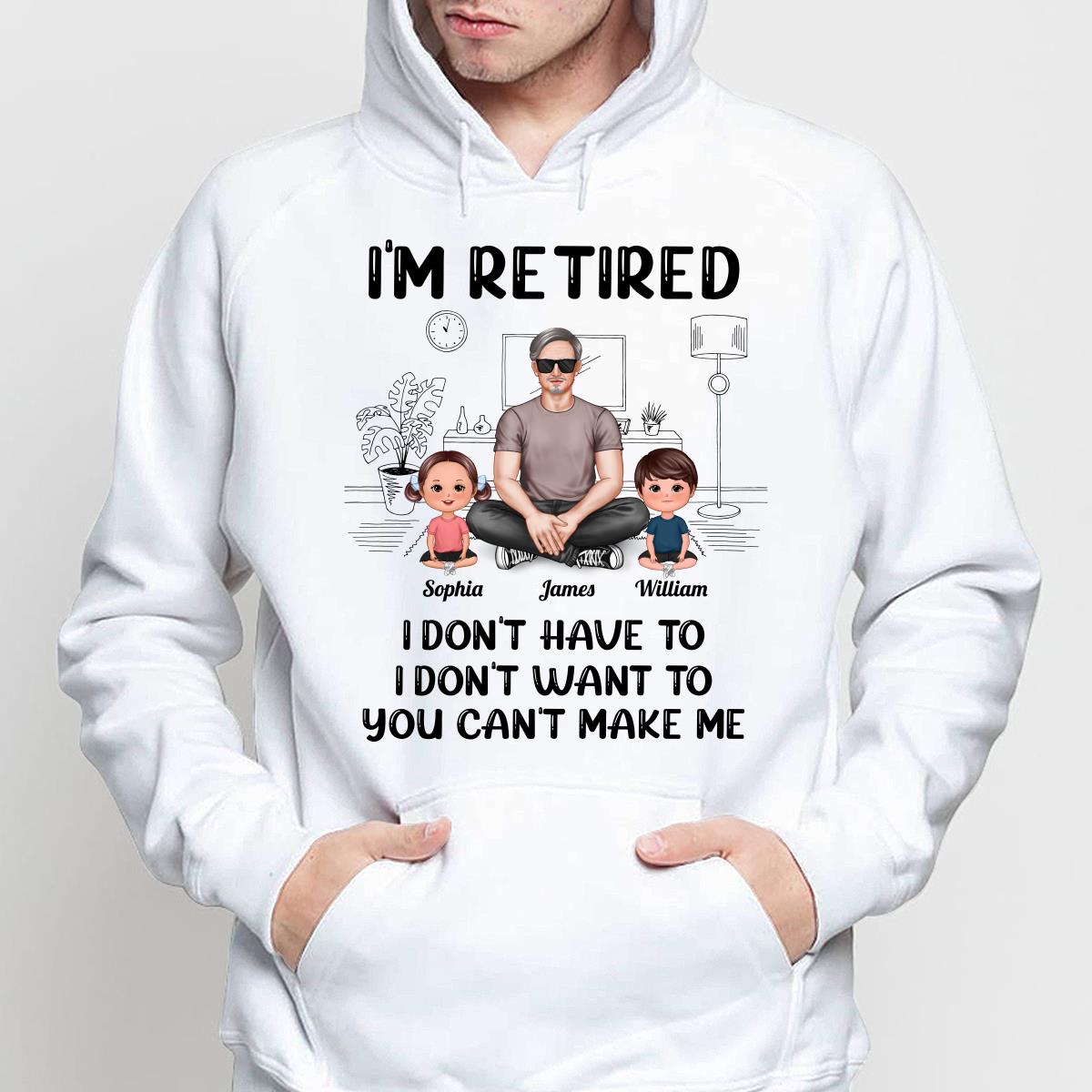 I‘m Retired Grandpa And Kids Personalized Shirt