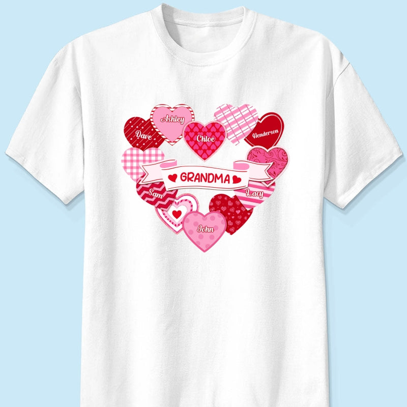Grandma's Sweethearts Coquette Valentine's Day - Personalized Shirt