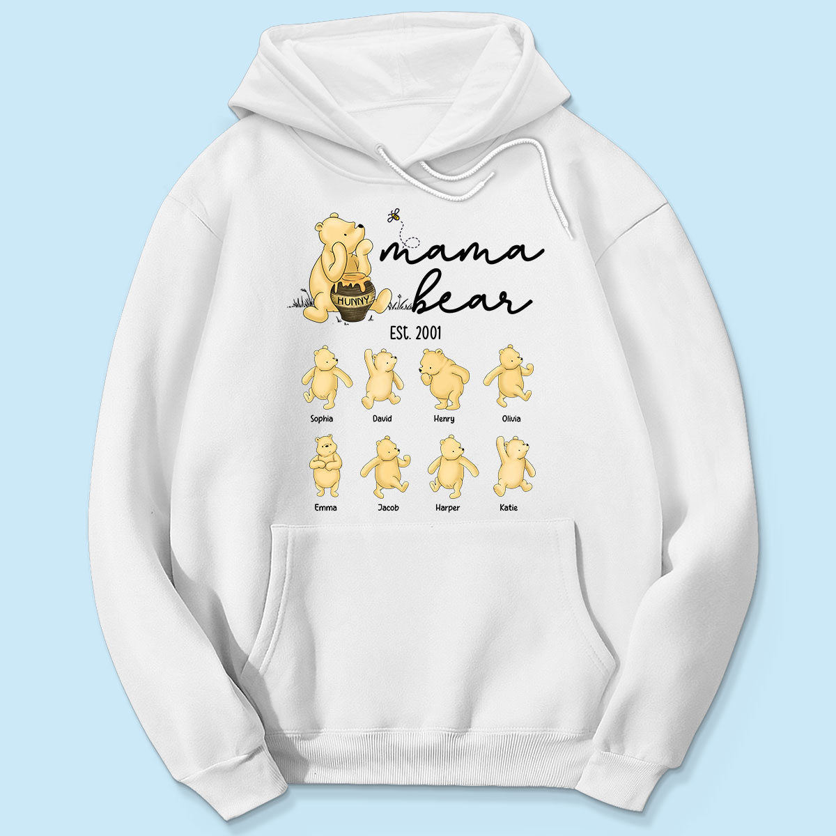 Mama Bear Est. Cute Bears Mother‘s Day Gift For Mom Grandma Auntie Personalized Shirt
