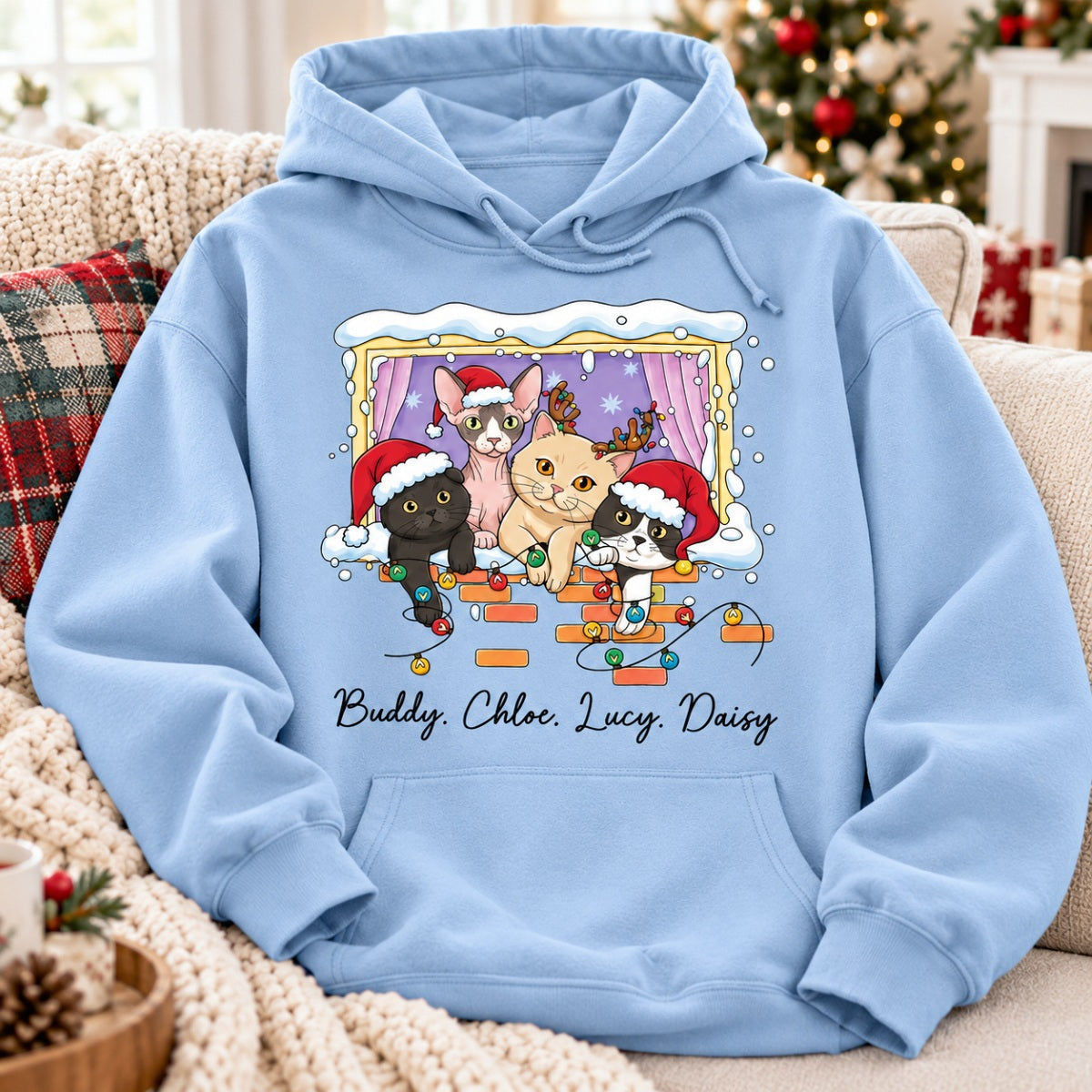 Trending Cute Christmas Cat Dog - Personalized Shirt - Christmas Gift For Cat Lover, Dog Lover