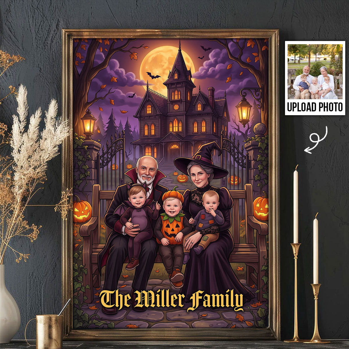 Trending Halloween - Custom Photo - Personalized Poster - Halloween Gift, Halloween Decor For Couple, Family