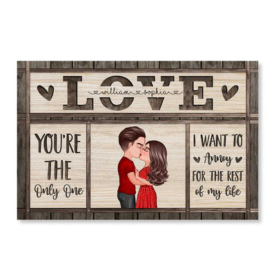You Are The Only One Couple Kissing Love Personalized Horizontal Poster