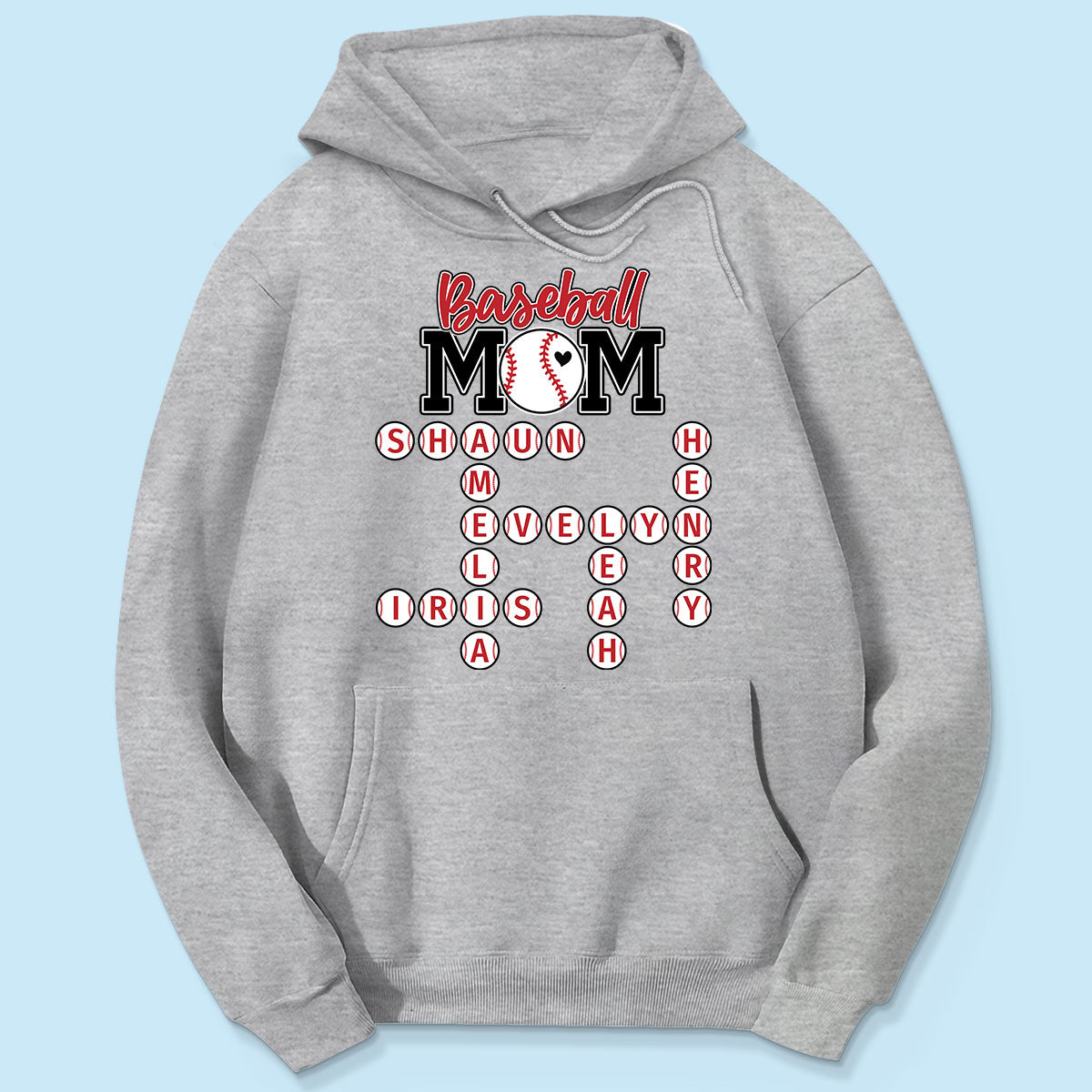 Baseball Mom Grandma Crossword Puzzle Art Personalized Shirt