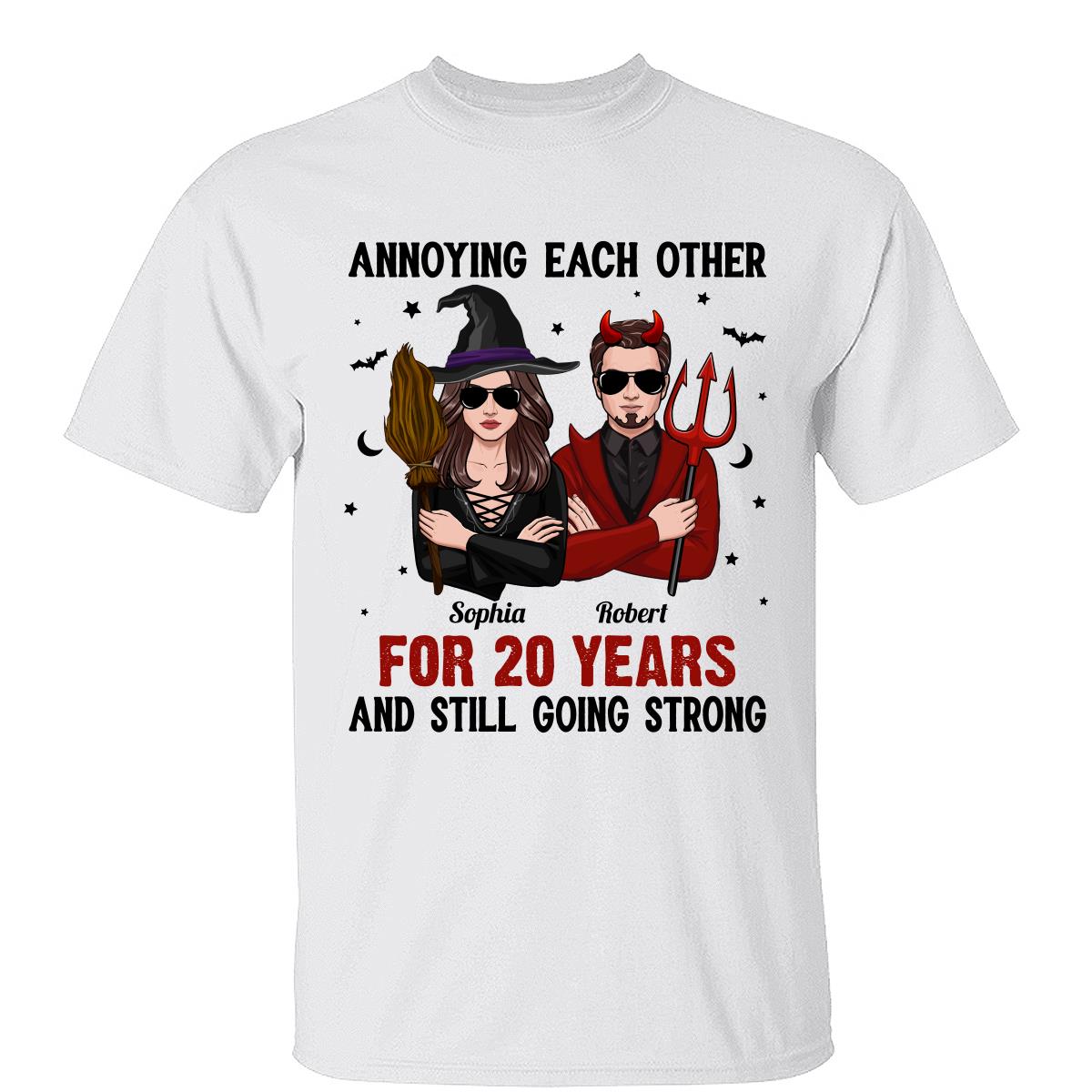Halloween Couple Annoying Each Other Personalized Shirt
