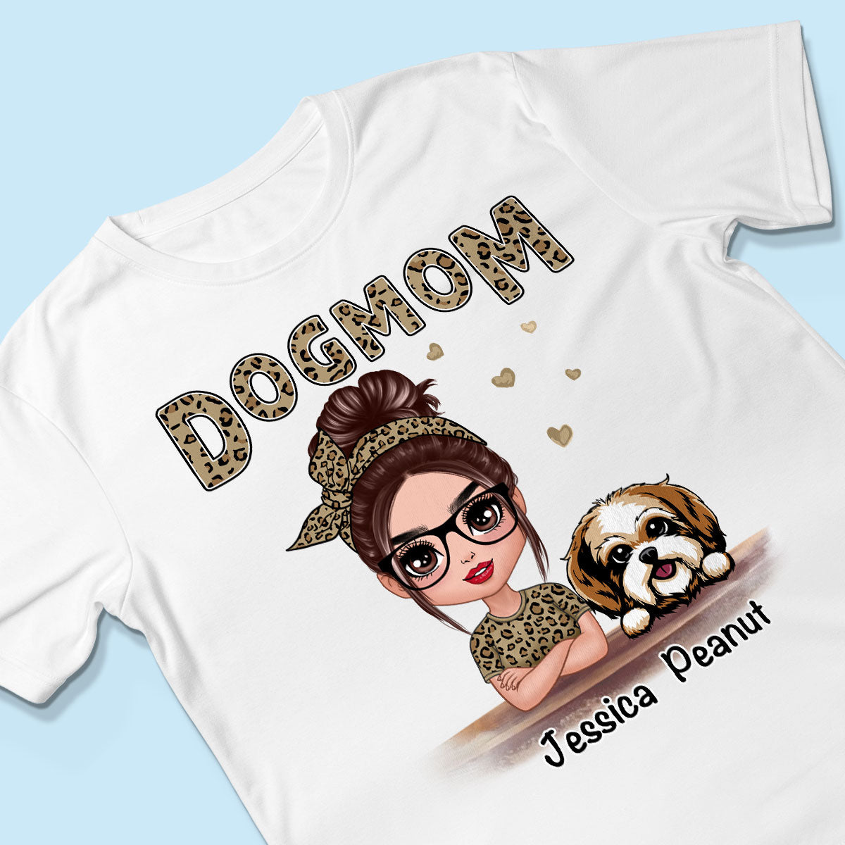 Leopard Shirt Doll Dog Mom Personalized Shirt