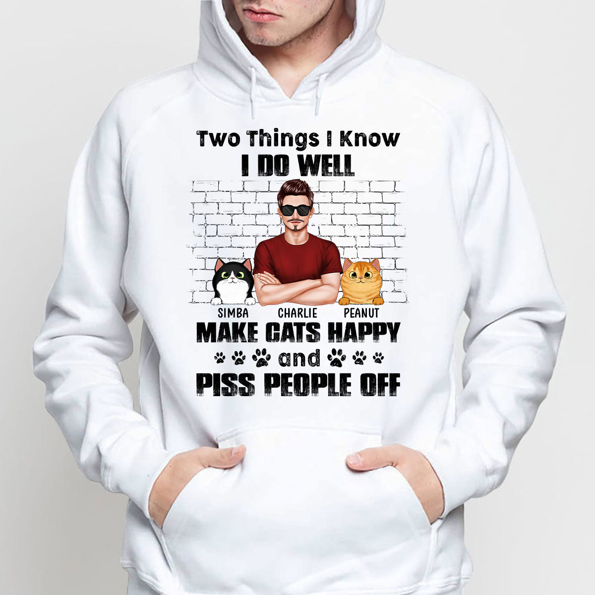 Two Things I Do Well Cat Dad Personalized Shirt