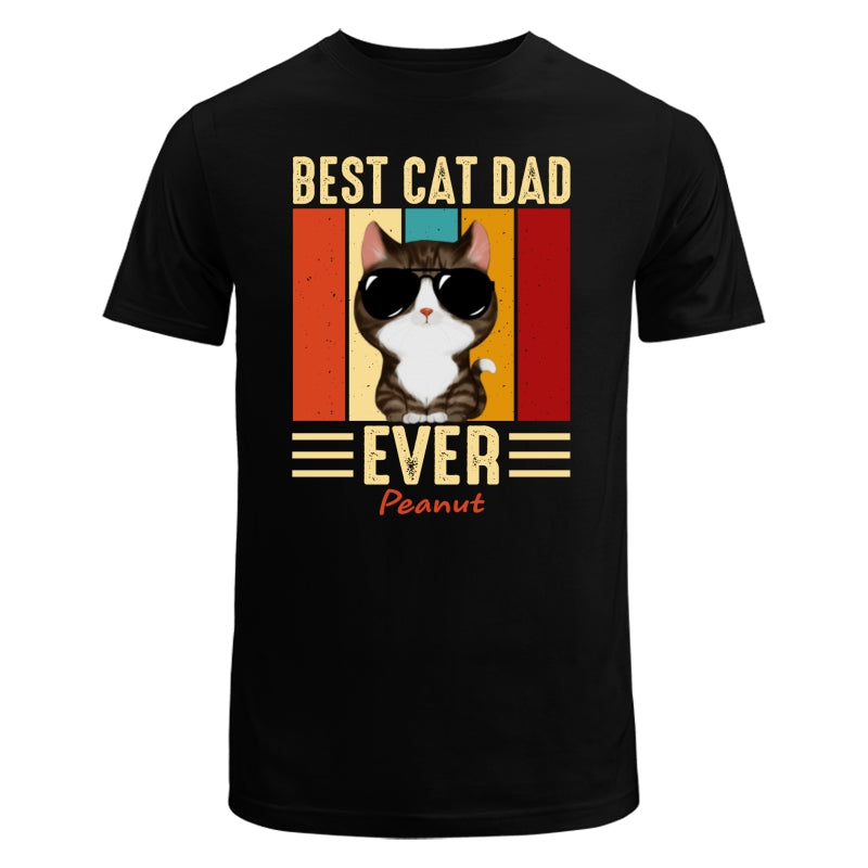Cool Best Cat Dad Ever Watercolor Cute Cats Personalized Shirt