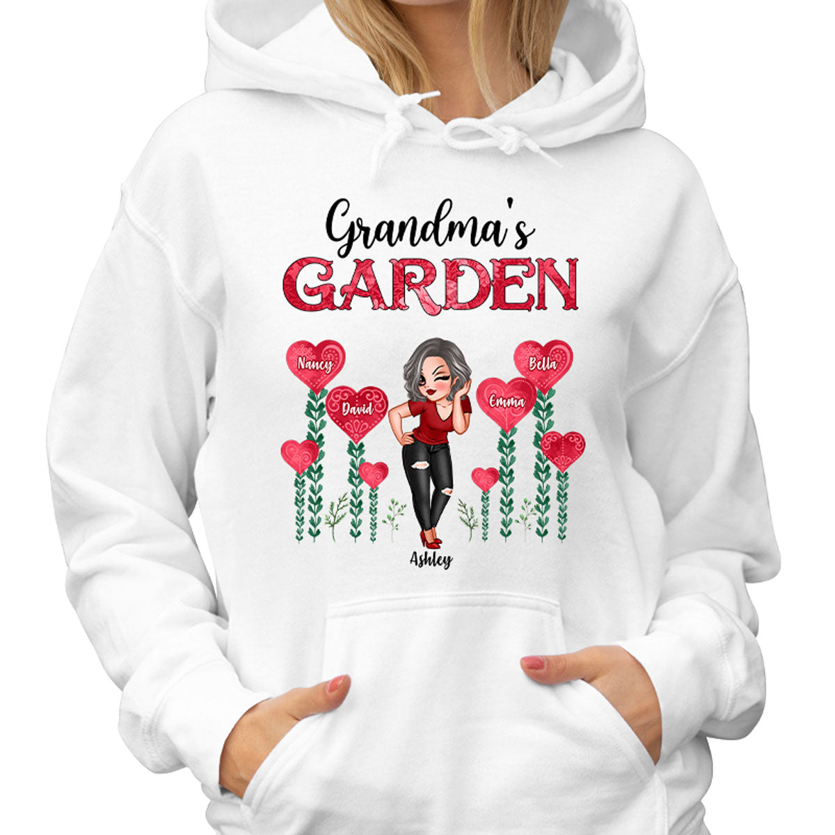 Grandma‘s Heart Garden Pretty Women Personalized Shirt